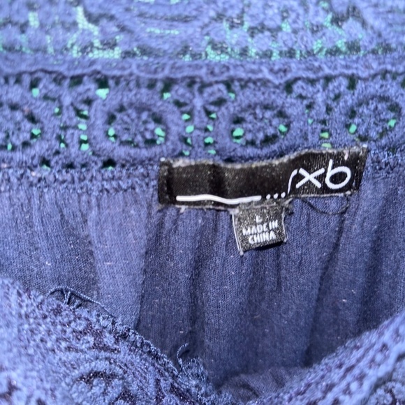 RXB size large navy blue lace tank top - Picture 5 of 6